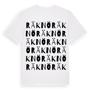 Räknö ordlek t-shirt – ekologisk bomull t-shirt från Pinshirt