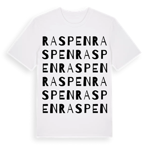 Raspen ordlek t-shirt – ekologisk bomull t-shirt från Pinshirt
