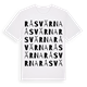 White t-shirt med Råsvärna ordlek t-shirt