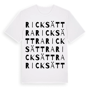Ricksättra ordlek t-shirt – ekologisk bomull t-shirt från Pinshirt