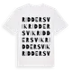 White t-shirt med Riddersvik ordlek t-shirt