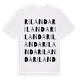 White t-shirt med Rilanda ordlek t-shirt