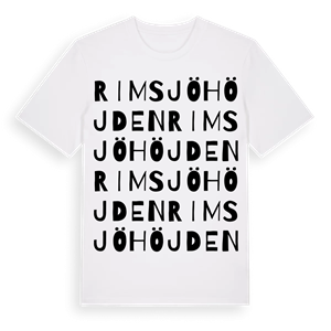 Rimsjöhöjden ordlek t-shirt – ekologisk bomull t-shirt från Pinshirt