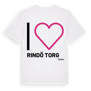 Jag älskar Rindö torg t-shirt stort tryck – ekologisk bomull t-shirt från Pinshirt