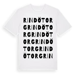 Rindö torg ordlek t-shirt – ekologisk bomull t-shirt från Pinshirt