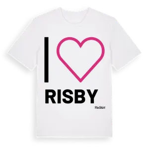 Jag älskar Risby t-shirt stort tryck – ekologisk bomull t-shirt från Pinshirt
