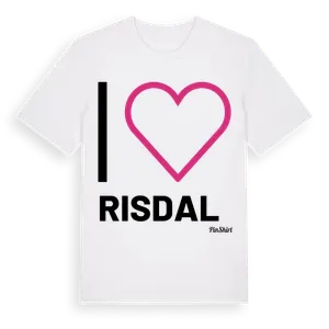 Jag älskar Risdal t-shirt stort tryck – ekologisk bomull t-shirt från Pinshirt