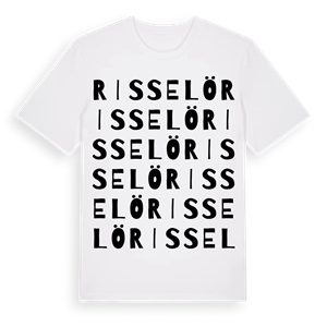Risselö ordlek t-shirt – ekologisk bomull t-shirt från Pinshirt