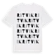 White t-shirt med Ritvik ordlek t-shirt