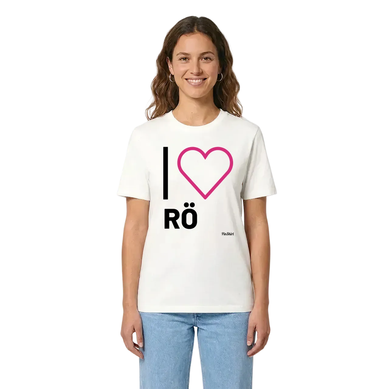 Jag älskar Rö t-shirt stort tryck i miljö