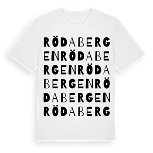 Röda bergen ordlek t-shirt – ekologisk bomull t-shirt från Pinshirt