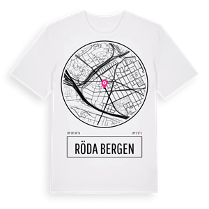 Röda bergen t-shirt – ekologisk bomull t-shirt från Pinshirt