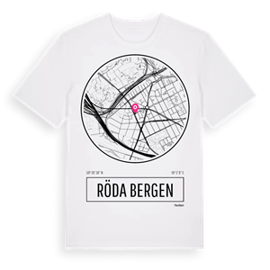 Röda bergen t-shirt – ekologisk bomull t-shirt från Pinshirt