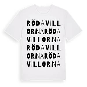 Röda villorna ordlek t-shirt – ekologisk bomull t-shirt från Pinshirt