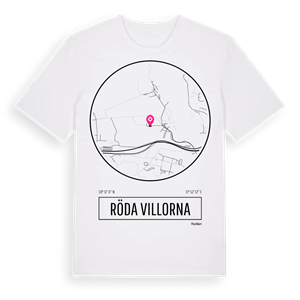 Röda villorna t-shirt – ekologisk bomull t-shirt från Pinshirt