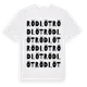 White t-shirt med Rödlöt ordlek t-shirt