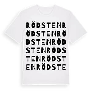 Rödsten ordlek t-shirt – ekologisk bomull t-shirt från Pinshirt