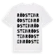 White t-shirt med Rödsten ordlek t-shirt