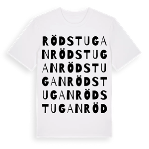 Rödstugan ordlek t-shirt – ekologisk bomull t-shirt från Pinshirt
