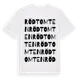 White t-shirt med Rödtomten ordlek t-shirt