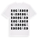 White t-shirt med Rogård ordlek t-shirt