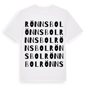 Rönnsbol ordlek t-shirt – ekologisk bomull t-shirt från Pinshirt
