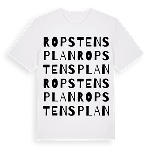 Ropstensplan ordlek t-shirt – ekologisk bomull t-shirt från Pinshirt