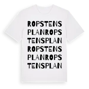 Ropstensplan ordlek t-shirt – ekologisk bomull t-shirt från Pinshirt