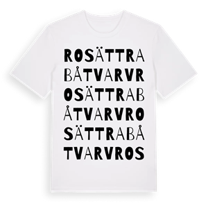 Rosättra båtvarv ordlek t-shirt – ekologisk bomull t-shirt från Pinshirt