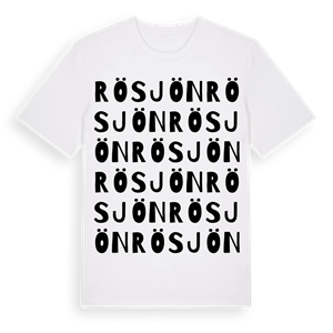 Rösjön ordlek t-shirt – ekologisk bomull t-shirt från Pinshirt