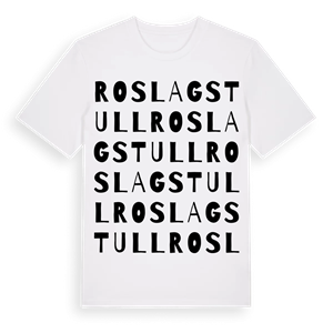 Roslagstull ordlek t-shirt – ekologisk bomull t-shirt från Pinshirt