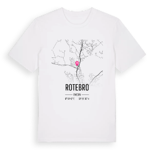Rotebro karta t-shirt – ekologisk bomull t-shirt från Pinshirt