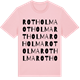 Pink Cotton t-shirt med Rotholma ordlek t-shirt