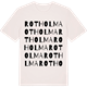 Vintage White t-shirt med Rotholma ordlek t-shirt