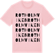 Pink Cotton t-shirt med Rotholmviken ordlek t-shirt