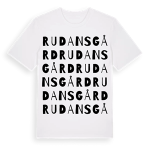Rudans gård ordlek t-shirt – ekologisk bomull t-shirt från Pinshirt