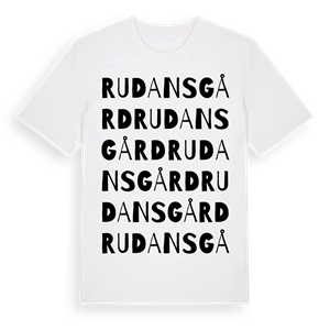 Rudans gård ordlek t-shirt – ekologisk bomull t-shirt från Pinshirt