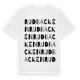 White t-shirt med Rudbacken ordlek t-shirt