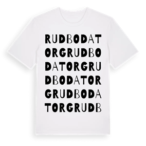 Rudboda torg ordlek t-shirt – ekologisk bomull t-shirt från Pinshirt
