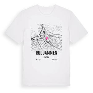 Ruddammen karta t-shirt – ekologisk bomull t-shirt från Pinshirt