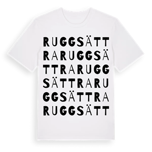 Ruggsättra ordlek t-shirt – ekologisk bomull t-shirt från Pinshirt