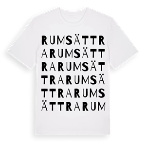 Rumsättra ordlek t-shirt – ekologisk bomull t-shirt från Pinshirt