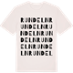 Vintage White t-shirt med Rundeln ordlek t-shirt