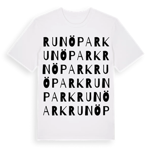 Runö Park ordlek t-shirt – ekologisk bomull t-shirt från Pinshirt