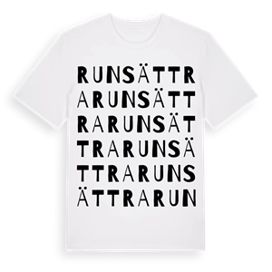 Runsättra ordlek t-shirt – ekologisk bomull t-shirt från Pinshirt