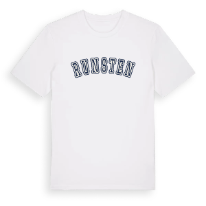 Runsten college t-shirt – ekologisk bomull t-shirt från Pinshirt