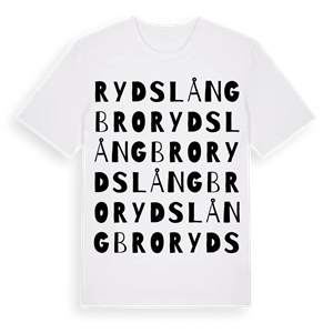 Ryds Långbro ordlek t-shirt – ekologisk bomull t-shirt från Pinshirt