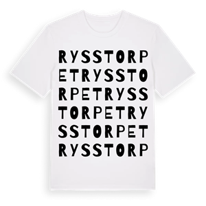 Rysstorpet ordlek t-shirt – ekologisk bomull t-shirt från Pinshirt