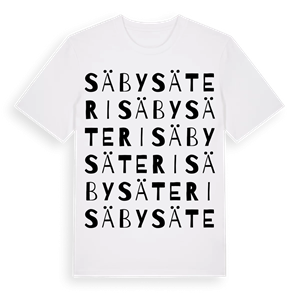Säby Säteri ordlek t-shirt – ekologisk bomull t-shirt från Pinshirt