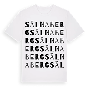 Sälnaberg ordlek t-shirt – ekologisk bomull t-shirt från Pinshirt